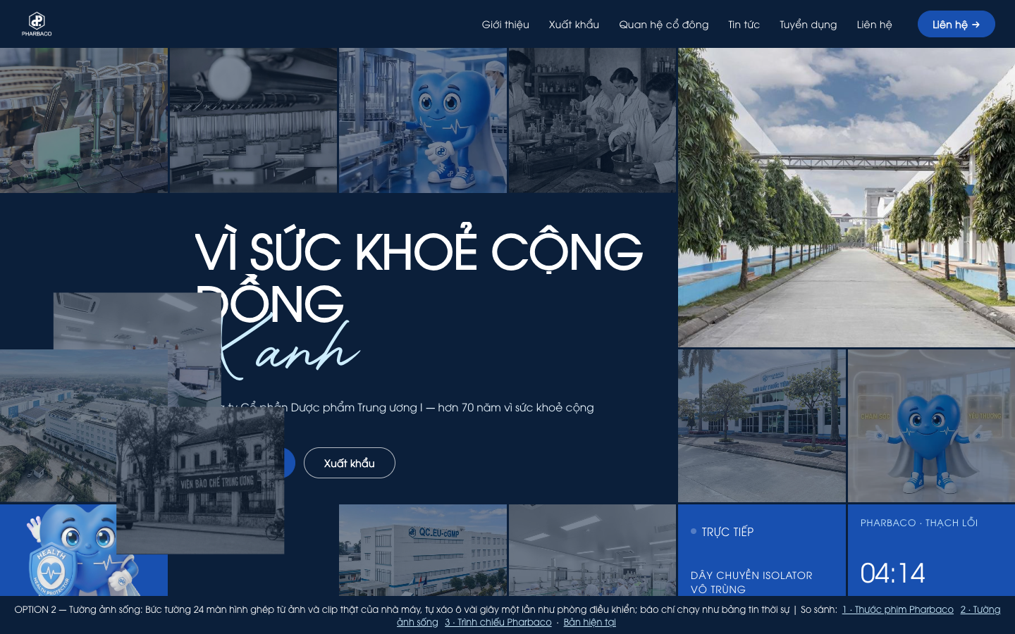 Phương án 2 — Tường ảnh sống